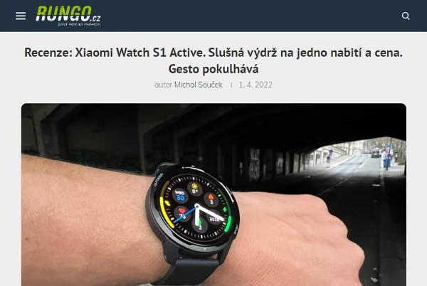 Recenze chytr hodinky Xiaomi Watch S1 Active (2022)