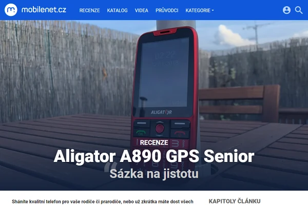 Recenze mobiln telefon pro seniory Aligator A890 GPS Senior (2019)
