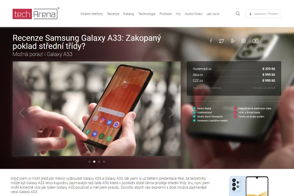 Recenze chytr telefon Samsung Galaxy A33 (2022)