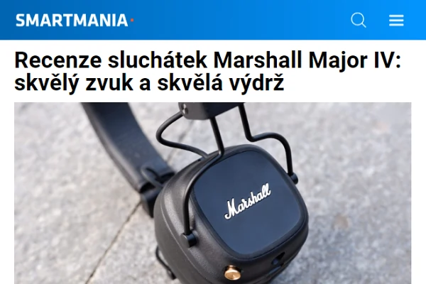 Recenze bezdrtov sluchtka pes hlavu Marshall Major IV Bluetooth (2021)