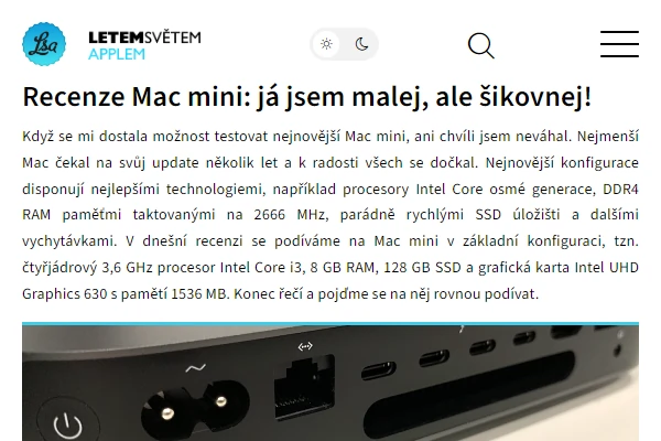 Recenze Apple Mac mini (2019)