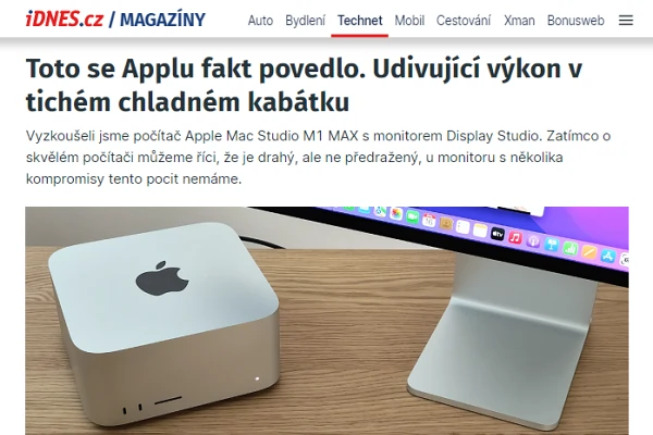 Recenze Apple Mac Studio M1 MAX (2022)
