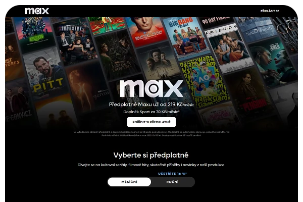 Streamovac sluba Max
