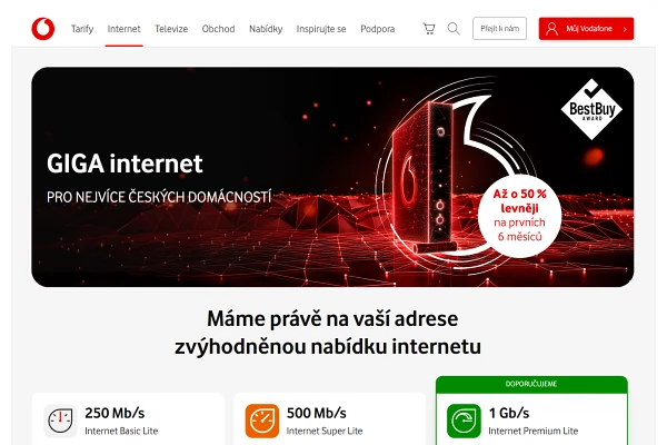 Pevn internet Vodafone.cz