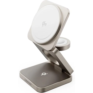 Bezdrtov nabjeka CubeNest Qi2 SQ312 Pro Titanium 3v1