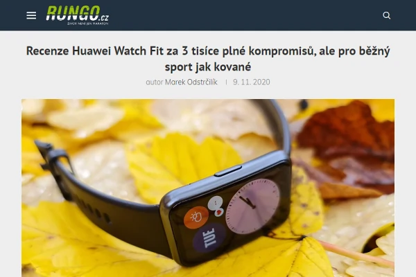Recenze chytr hodinky Huawei Watch Fit (2020)