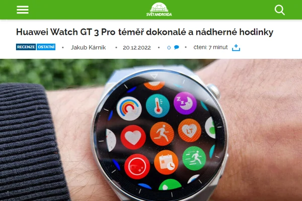 Recenze chytr hodinky Huawei Watch GT 3 Pro (2022)