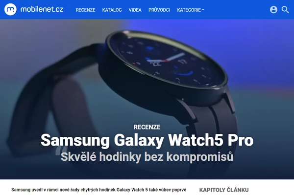 Recenze chytré hodinky Samsung Galaxy Watch5 Pro (2022)