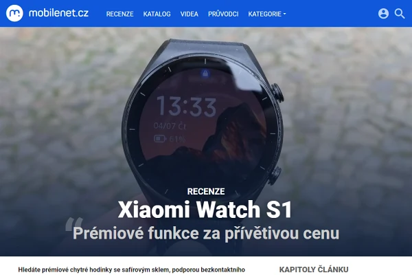 Recenze chytr hodinky Xiaomi Watch S1 (2020)