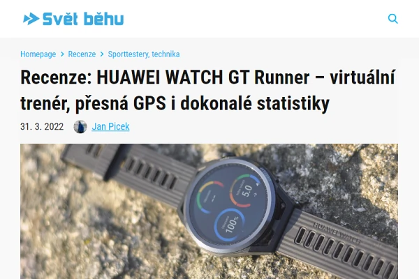 Recenze chytré hodinky Huawei Watch GT Runner