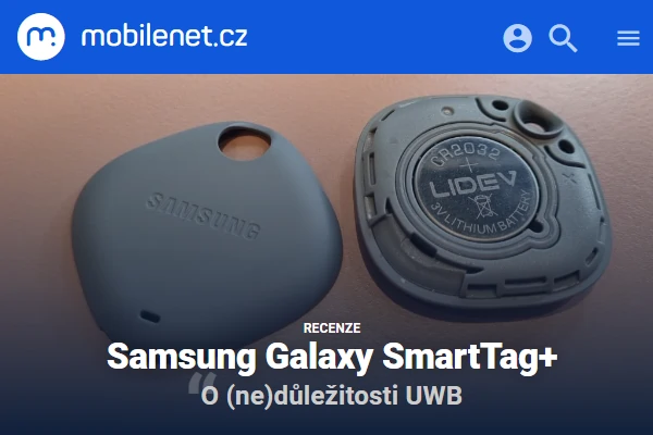 Recenze Bluetooth loktor Samsung Galaxy SmartTag+ (2021)