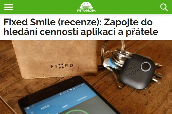 Recenze Bluetooth lokátor Fixed Smile