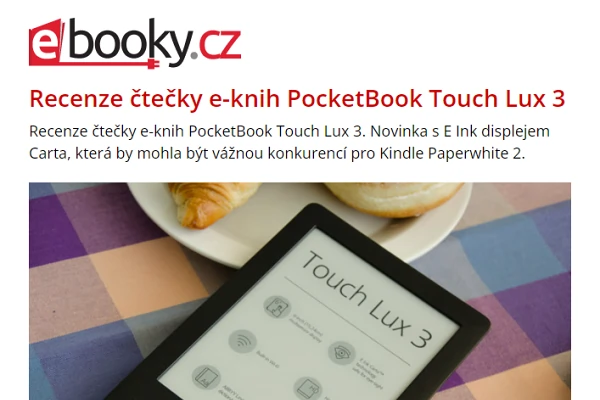 Recenze čtečka knih PocketBook Touch Lux 3 (2015)