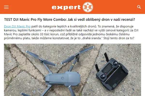 Recenze dron s kamerou DJI Mavic Pro Fly More Combo