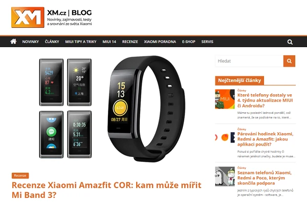 Recenze fitness nramek Amazfit Cor