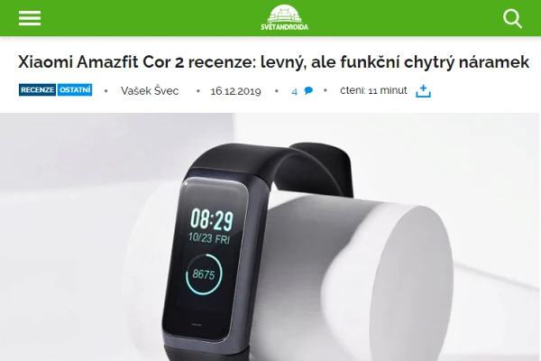 Recenze fitness nramek Amazfit Cor 2 (2019)