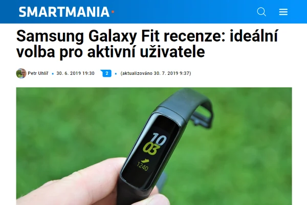 Recenze fitness nramek Samsung Galaxy Fit (2019)