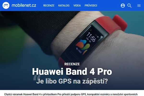 Recenze fitness nramek Huawei Band 4 Pro (2020)