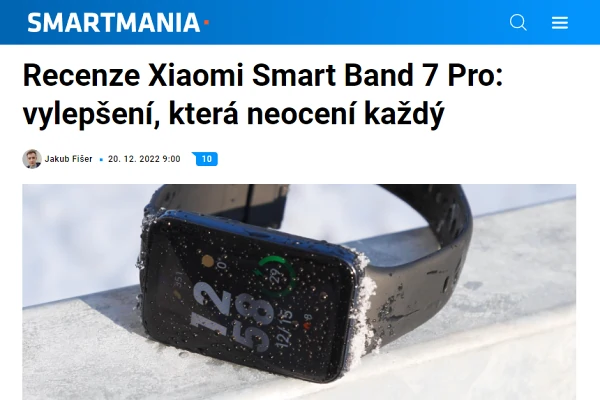 Recenze fitness nramek Xiaomi Smart Band 7 Pro (2022)