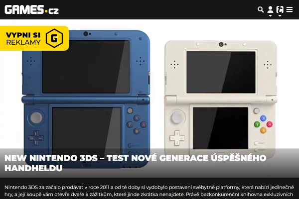 Recenze herní konzole New Nintendo 3DS XL (2015)