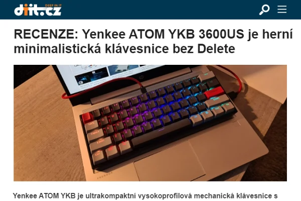 Recenze počítačová klávesnice Yenkee Atom YKB 3600US