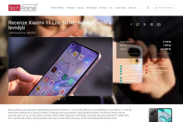 Recenze mobiln telefon Xiaomi 11 Lite 5G NE (2021)