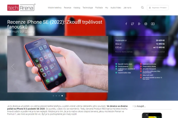 Recenze mobiln telefon Apple iPhone SE 2022 (2022)