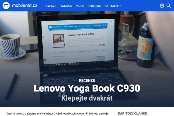 Recenze dotykov notebook Lenovo Yoga Book C930 (2019)