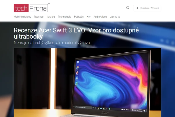 Recenze notebook Acer Swift 3 EVO (2021)