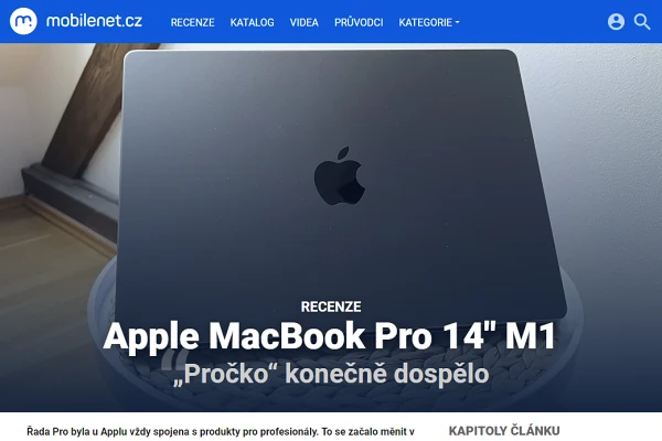 Recenze pracovní notebook Apple MacBook Pro M1 (2022)