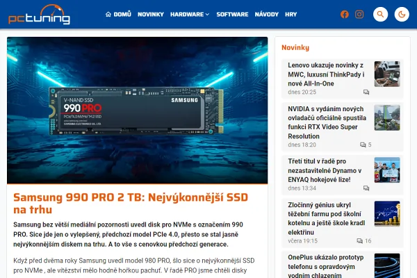 Recenze pevný disk Samsung 990 PRO 2 TB (2022)