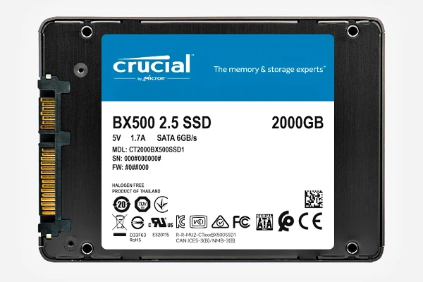 Recenze SSD disk Crucial BX500 2TB