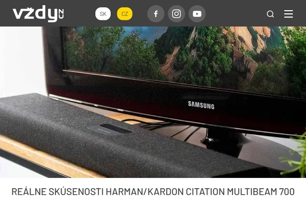 Recenze soundbar k TV Harman Kardon Citation Multibeam 700 (2021)