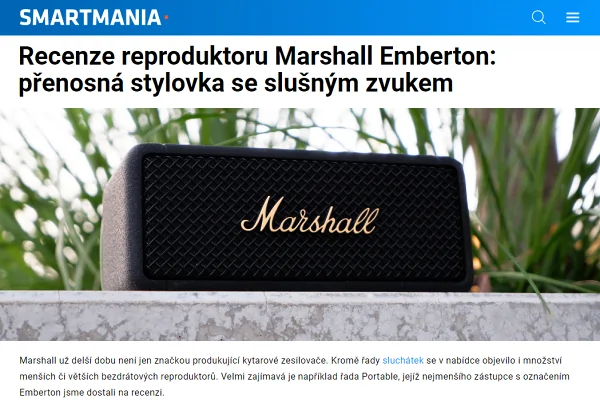 Recenze Bluetooth reproduktor Marshall Emberton (2021)