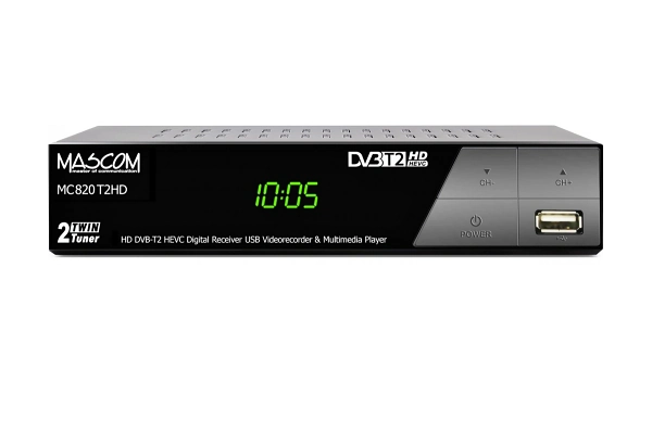 Recenze DVB-T2 set-top box Mascom MC820T2-HD
