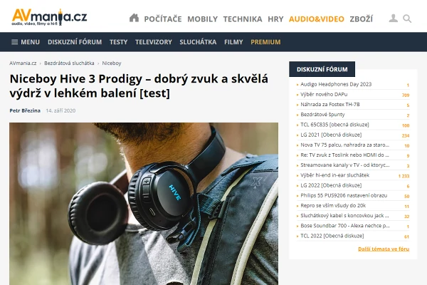 Recenze sluchtka Niceboy HIVE 3 Prodigy (2020)