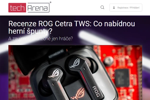 Recenze hern sluchtka Asus ROG Cetra True Wireless (2022)