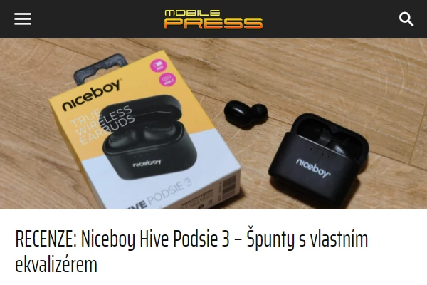 Recenze nositeln elektronika Niceboy HIVE Podsie 3 (2022)