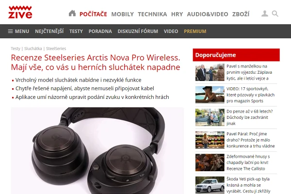 Recenze hern sluchtka Steelseries Arctis Nova Pro Wireless (2022)