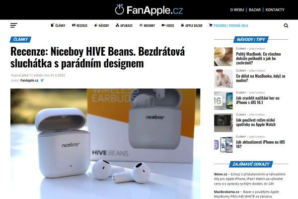 Recenze bezdrátová sluchátka do uší Niceboy HIVE Beans