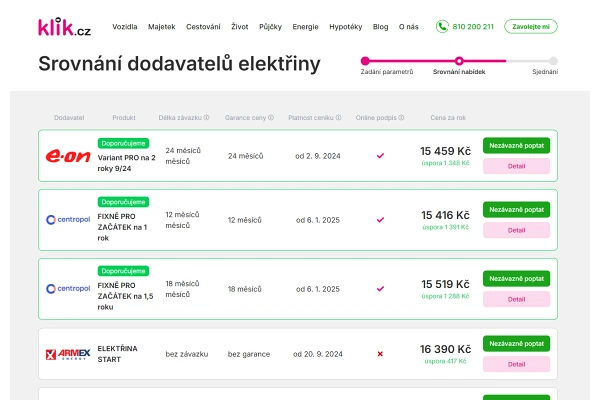 Recenze srovnva energi Klik (2025)