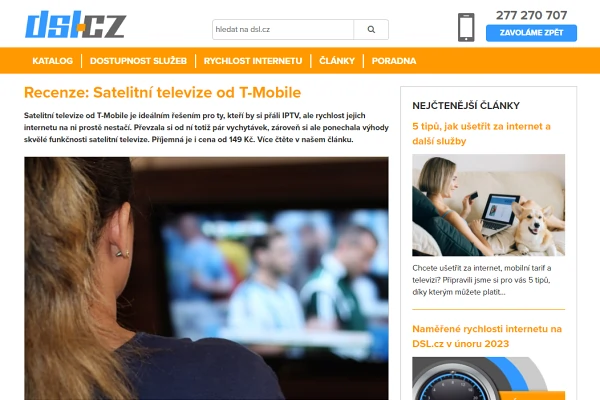 Recenze satelitn televize T-Mobile SAT TV (2018)