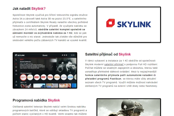 Recenze satelitn televize Skylink (2022)