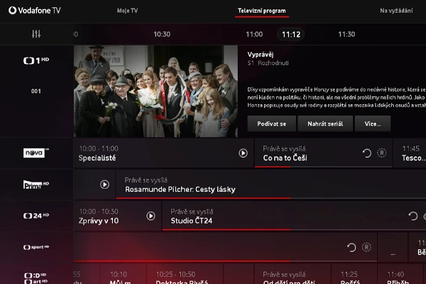 Recenze internetov televize Vodafone TV (2025)