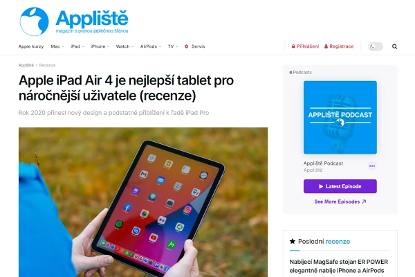Recenze tablet Apple iPad Air 4 (2020)