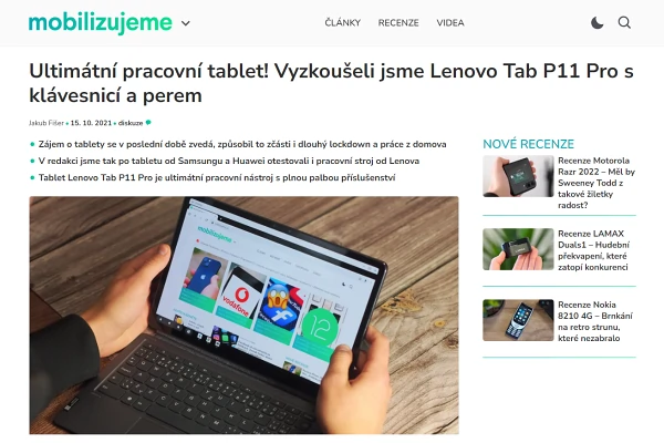 Recenze tablet Lenovo Tab P11 Pro (2021)